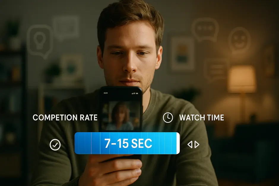 Modern content creator editing Instagram Reel with video timeline, engagement metrics, and content icons.